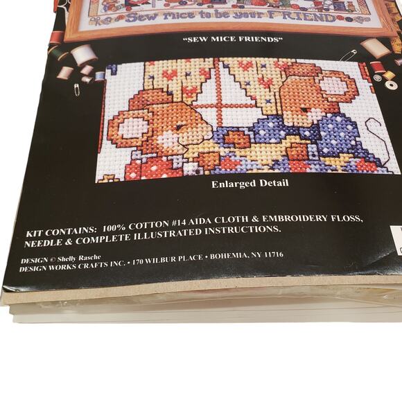 Design Works Cross Stitch Sew Mice Friends Vintage Cross Stitch Kitchen Fun - Picture 7 of 15